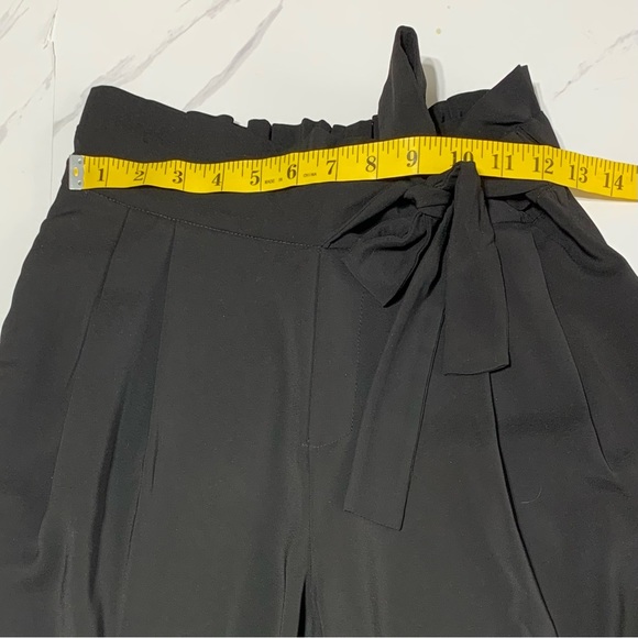 Zara Women’s Like New Black Square Tie Front Ribbon Pants Size Small - Picture 11 of 16